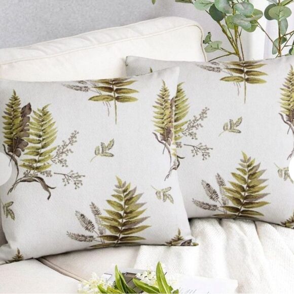 Btyrle Leaf Branch Throw Pillow Covers 18x18 Inch Set Of 2 - Picture 1 of 1